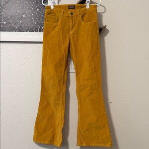Corduroy Flare Jeans in Mustard Yellow